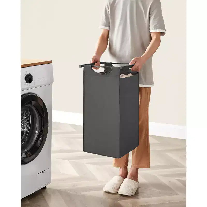 Panier à linge, panier à linge, trieur à linge avec 3 sacs amovibles et coulissants, étagère, cadre en métal, 3 x 38L (10 gallons)