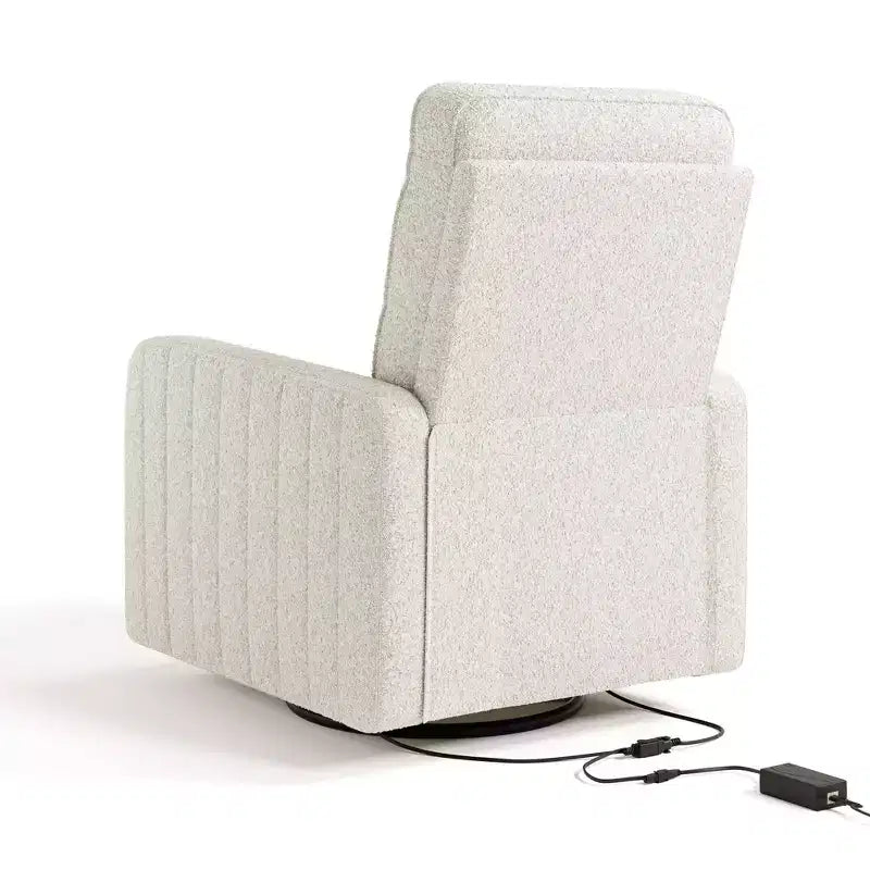 Deluxe Nursery Power Recliner Swivel Glider with Dual USB Charging