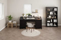 Extra-Large Two-Person Desk with Charging Station, Adjustable Storage & File Drawers for Shared Home Office and Study