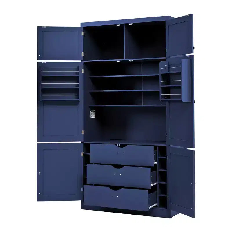 Garde-manger autoportant de cuisine de 203 cm de haut, buffet, grande armoire de rangement