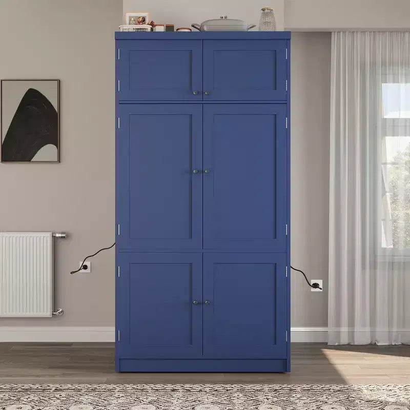 Garde-manger autoportant de cuisine de 203 cm de haut, buffet, grande armoire de rangement