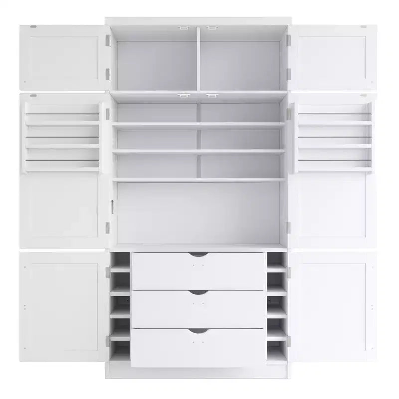 Garde-manger autoportant de cuisine de 203 cm de haut, buffet, grande armoire de rangement