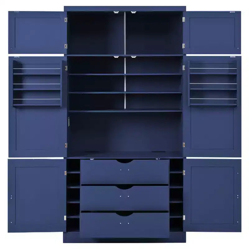 Garde-manger autoportant de cuisine de 203 cm de haut, buffet, grande armoire de rangement