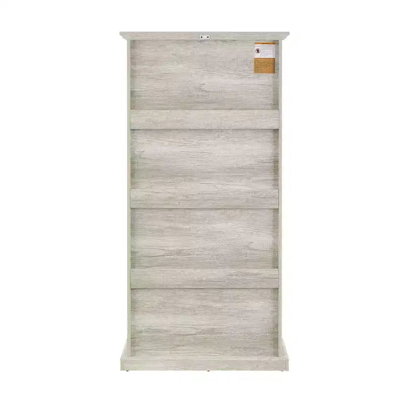 Bibliothèque d'avocat à 4 niveaux avec portes vitrées basculantes, vitrine de présentation de 160 cm pour objets de collection