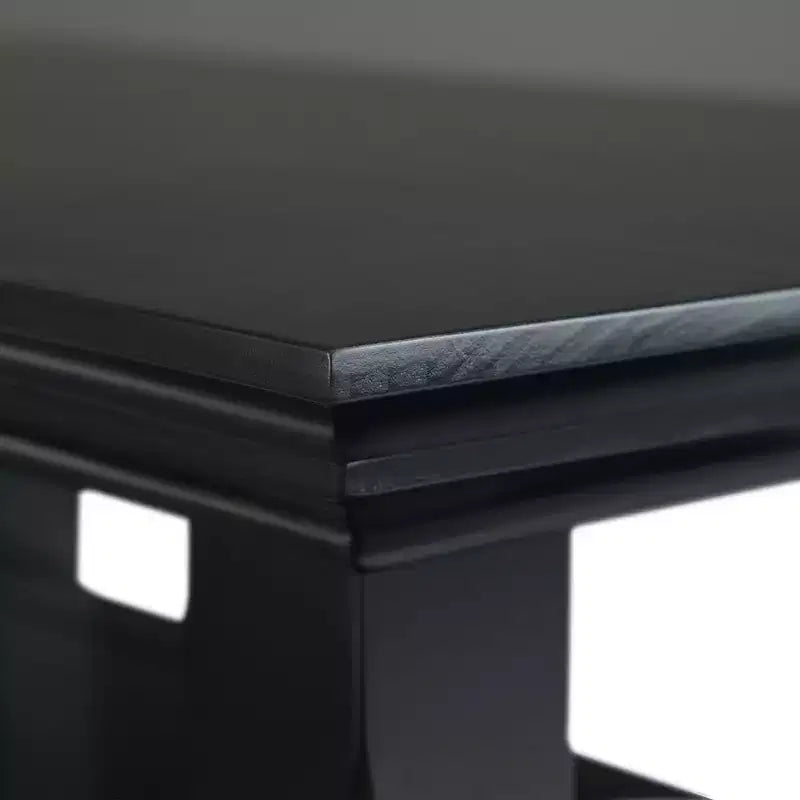 Table d'appoint étroite de style transitionnel en bois massif, 14 po de large