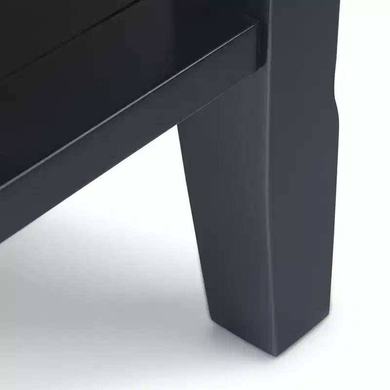 Table d'appoint étroite de style transitionnel en bois massif, 14 po de large