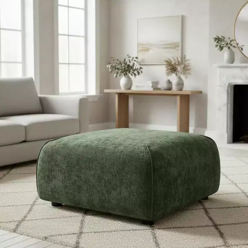 Pouffe carré rembourré moderne