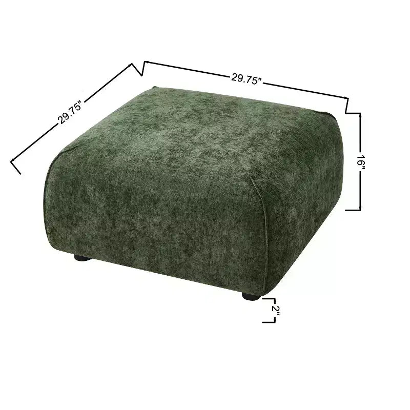 Pouffe carré rembourré moderne