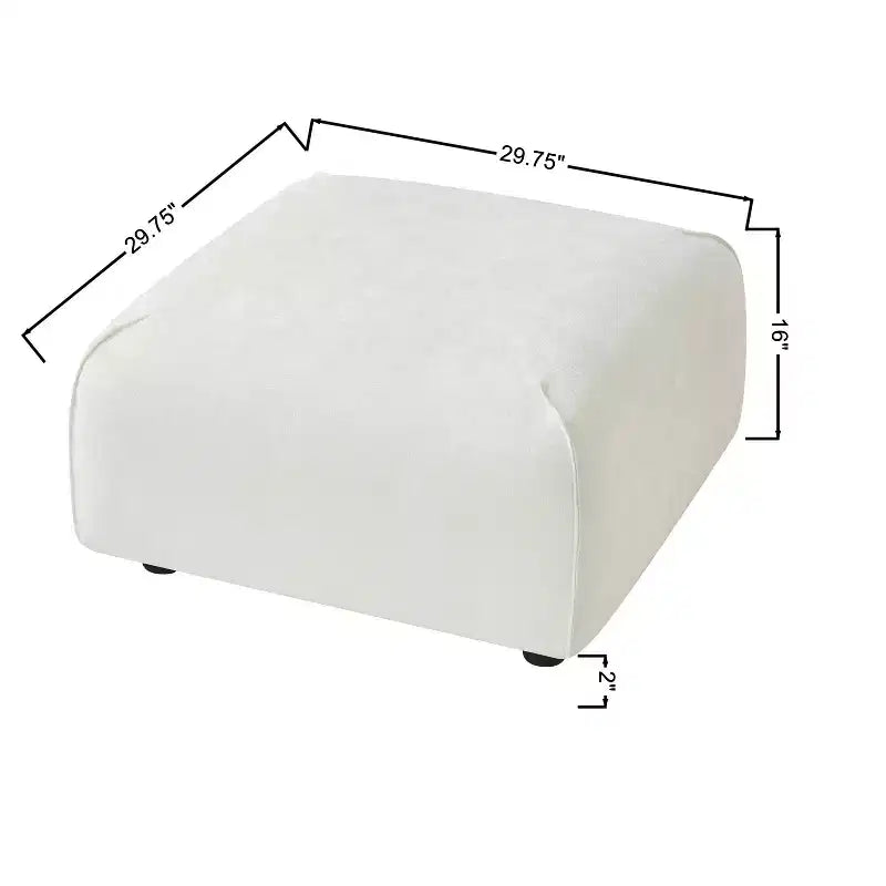 Pouffe carré rembourré moderne