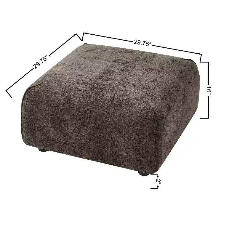 Pouffe carré rembourré moderne