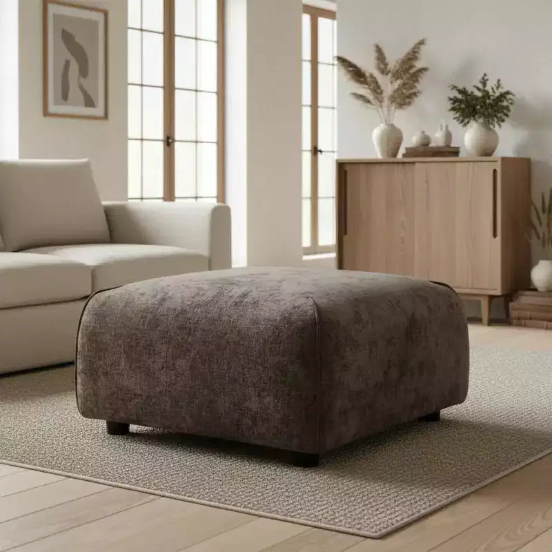 Pouffe carré rembourré moderne