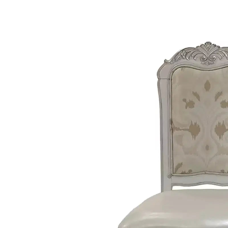 Chaise de salle à manger capitonnée de 65,4 cm avec dossier capitonné, bois composite