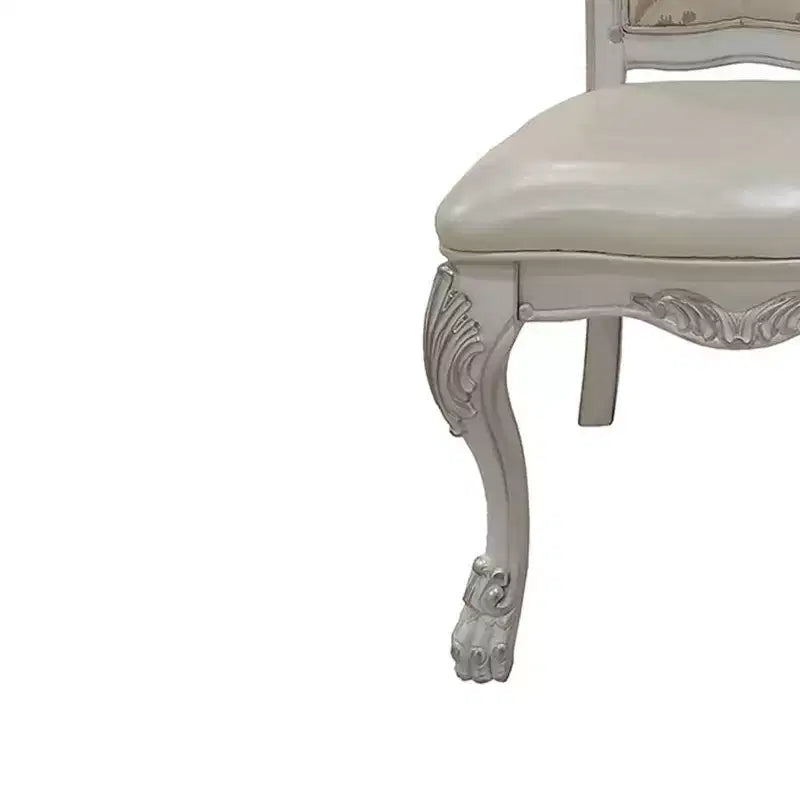 Chaise de salle à manger capitonnée de 65,4 cm avec dossier capitonné, bois composite