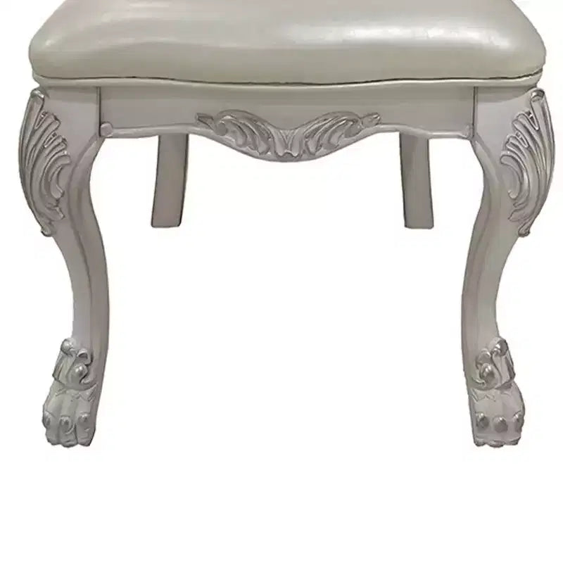 Chaise de salle à manger capitonnée de 65,4 cm avec dossier capitonné, bois composite