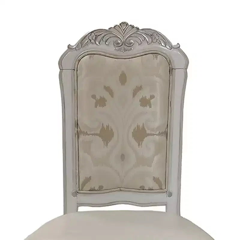 Chaise de salle à manger capitonnée de 65,4 cm avec dossier capitonné, bois composite