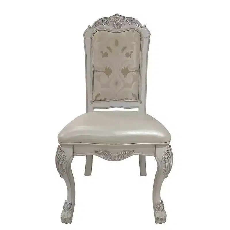 Chaise de salle à manger capitonnée de 65,4 cm avec dossier capitonné, bois composite
