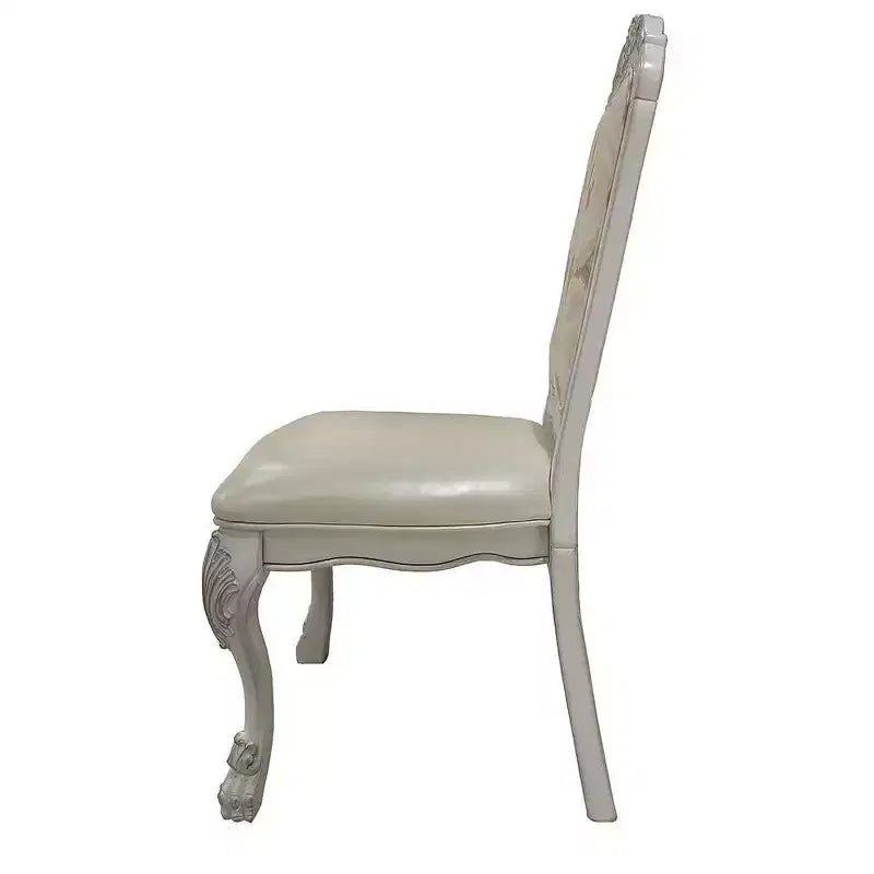 Chaise de salle à manger capitonnée de 65,4 cm avec dossier capitonné, bois composite