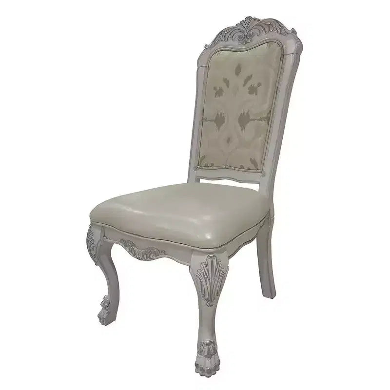 Chaise de salle à manger capitonnée de 65,4 cm avec dossier capitonné, bois composite