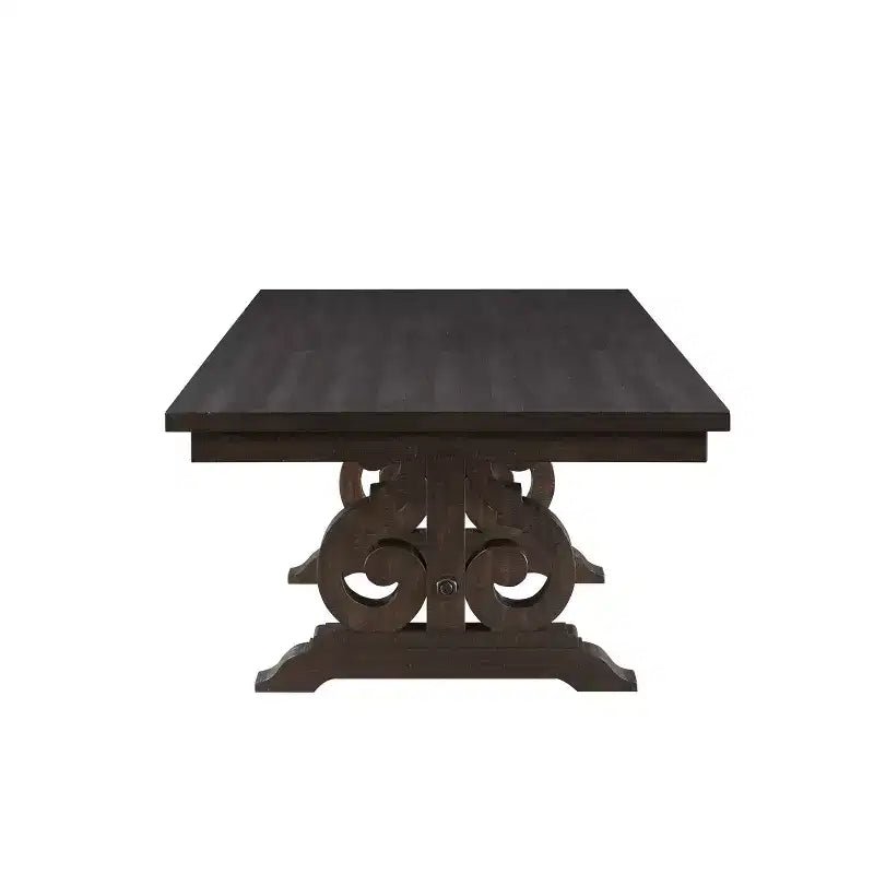 Table de salle à manger 104", finition noyer rustique