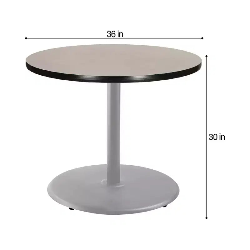 Table de salle à manger ronde 30", gris/nébuleuse grise