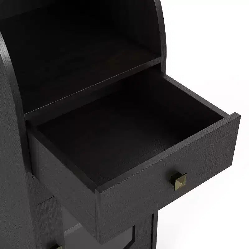 Meuble de rangement 180 cm avec tiroir, expresso - Meuble multimédia de style traditionnel