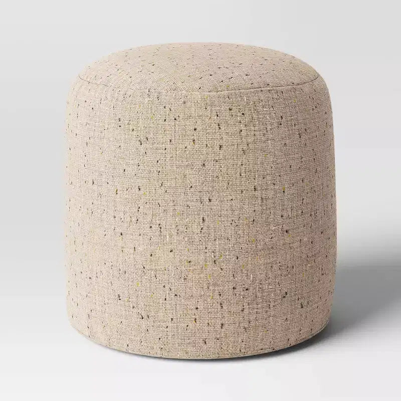 Pouf ottoman moucheté, beige moucheté