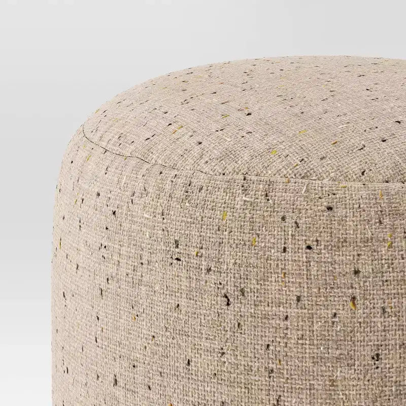 Pouf ottoman moucheté, beige moucheté