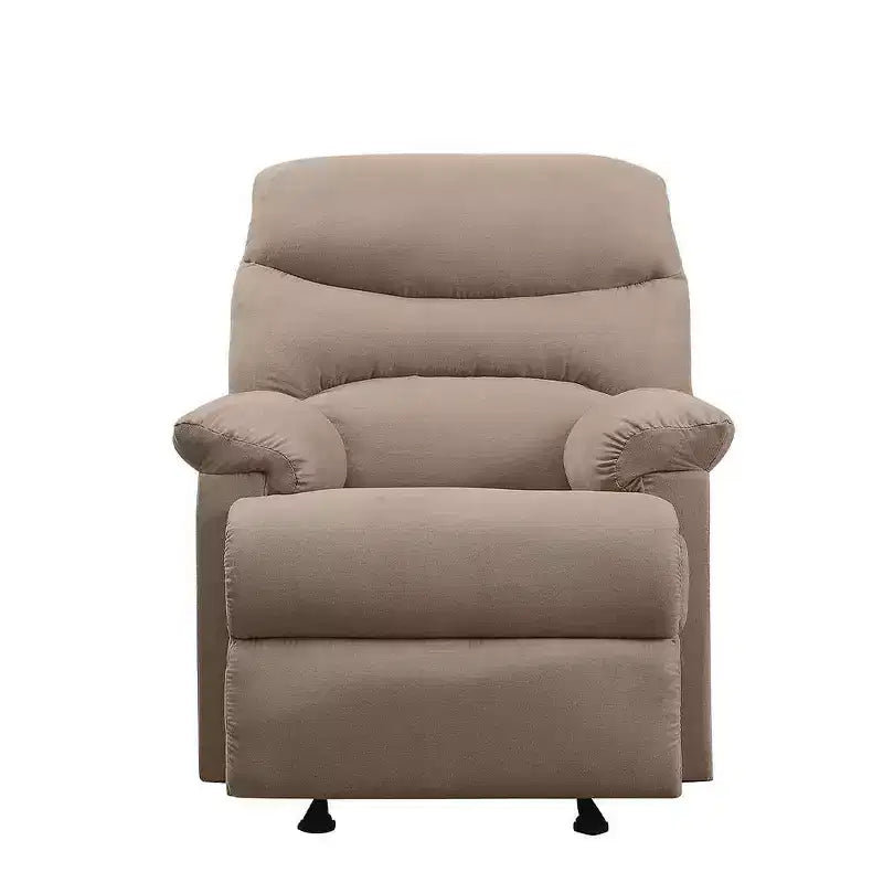 Fauteuil inclinable motorisé, microfibre marron clair