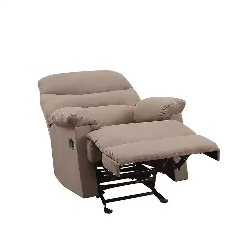 Fauteuil inclinable motorisé, microfibre marron clair