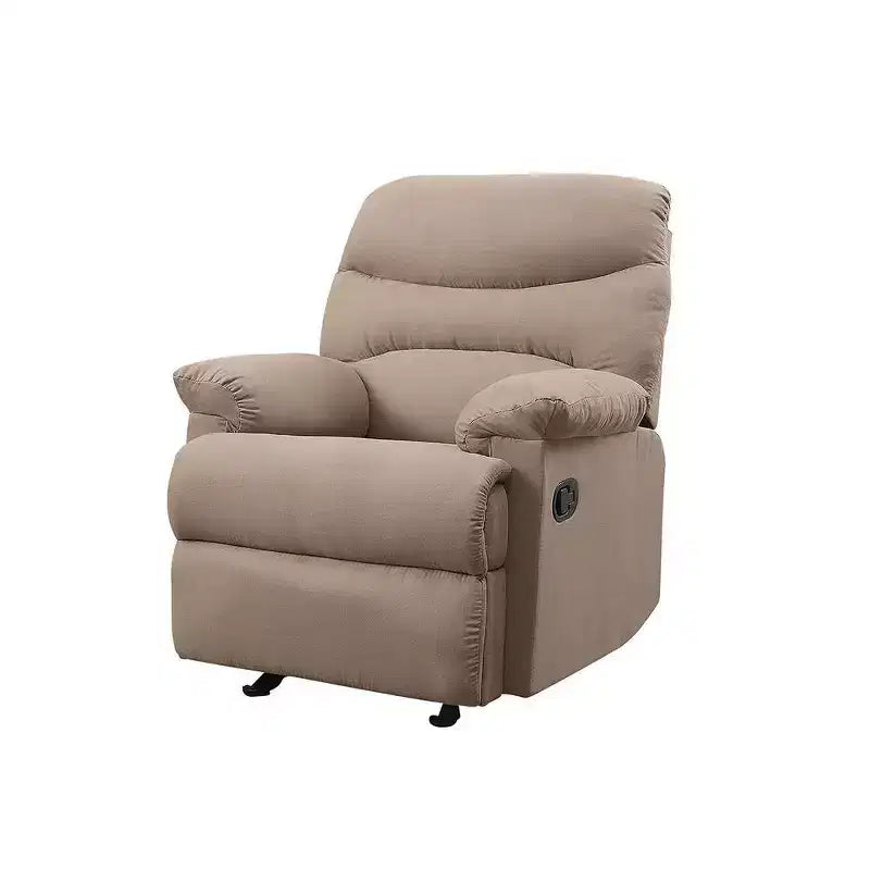 Fauteuil inclinable motorisé, microfibre marron clair
