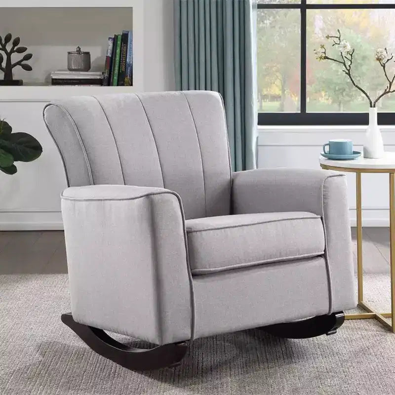 Fauteuil à bascule actif, lin gris clair
