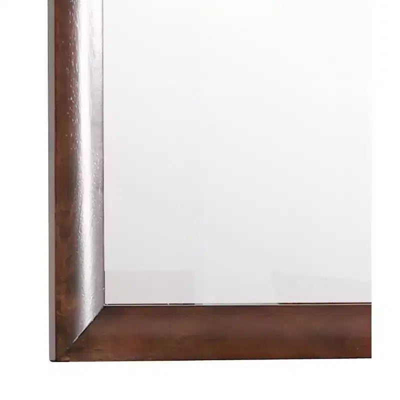Miroir de commode rectangulaire moderne encadré de 35 po x 39 po