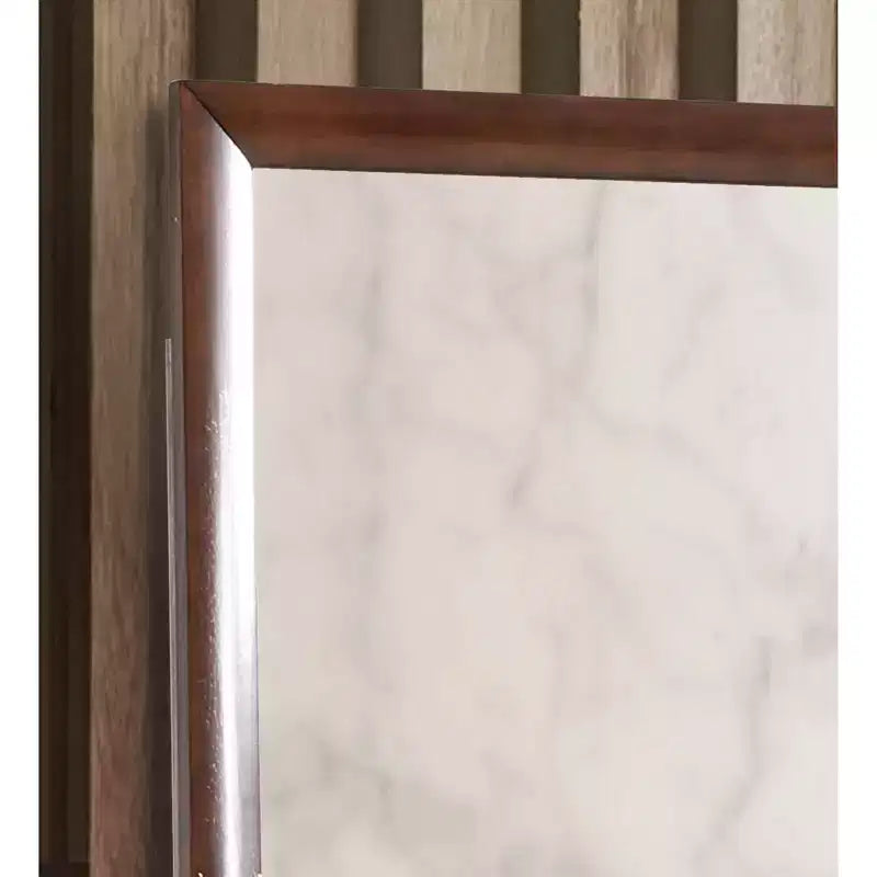 Miroir de commode rectangulaire moderne encadré de 35 po x 39 po