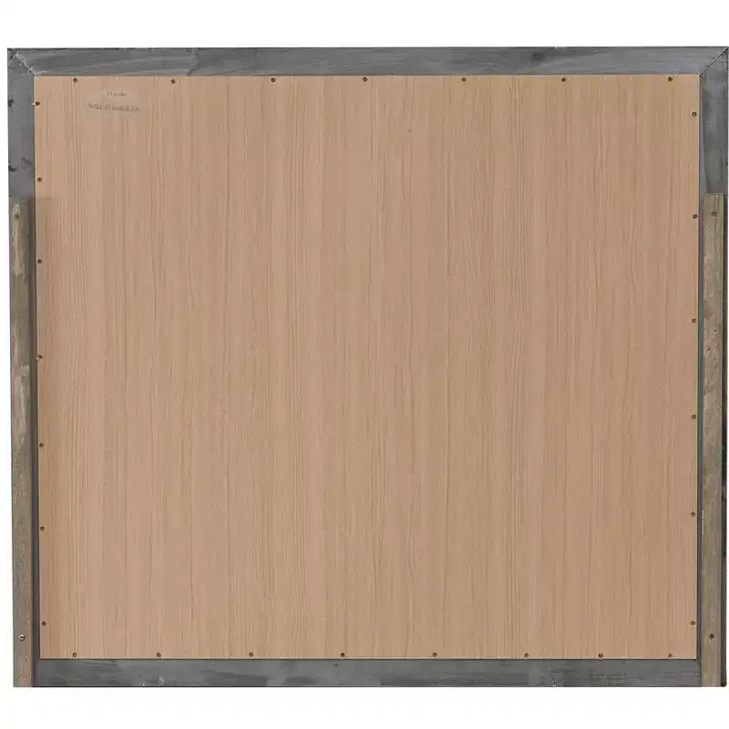 Miroir de commode rectangulaire moderne encadré de 35 po x 39 po