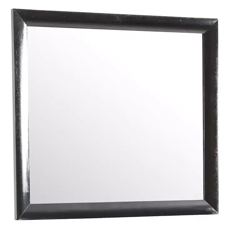 Miroir de commode rectangulaire moderne encadré de 35 po x 39 po