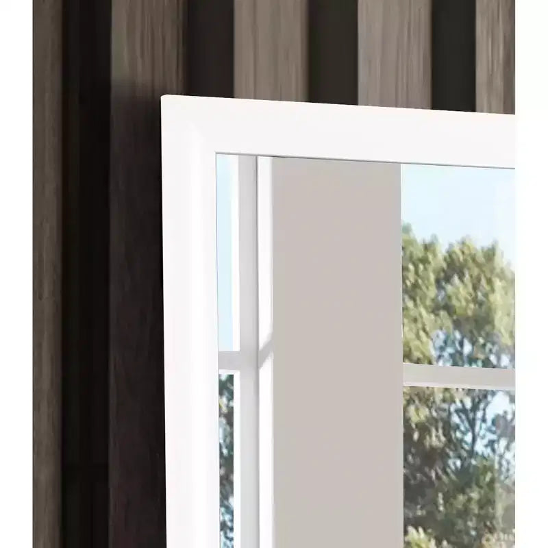 Miroir de commode rectangulaire moderne encadré de 35 po x 39 po