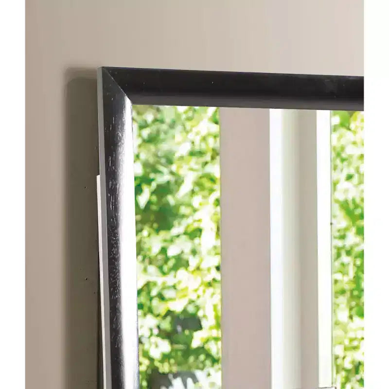 Miroir de commode rectangulaire moderne encadré de 35 po x 39 po