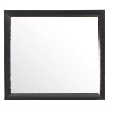 Passion Furniture Marilla 35 in. x 39 in. Modern Rectangle Framed Dresser Mirror