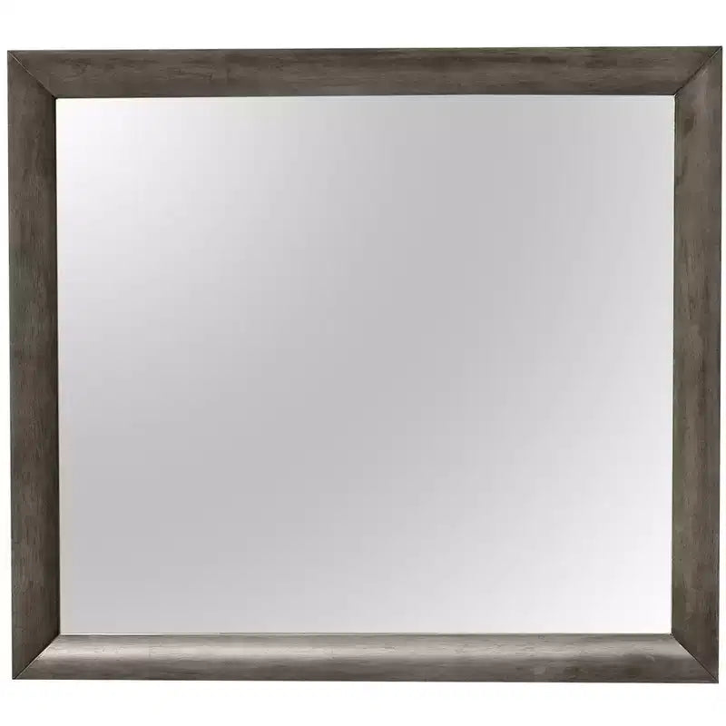 Miroir de commode rectangulaire moderne encadré de 35 po x 39 po