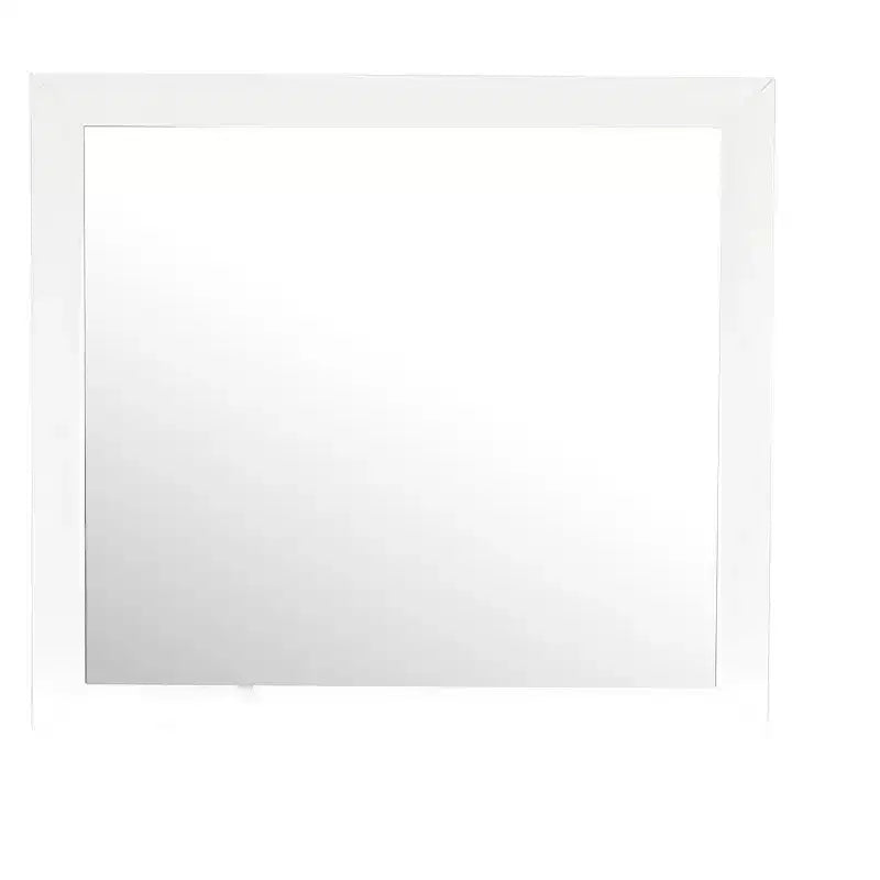 Miroir de commode rectangulaire moderne encadré de 35 po x 39 po