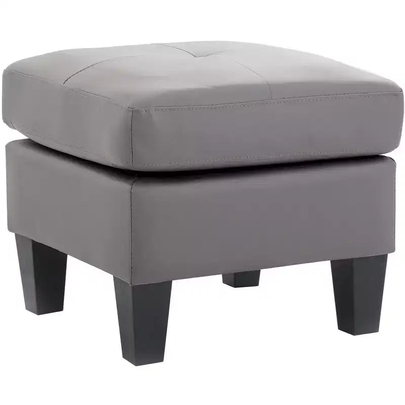 Pouf rembourré en similicuir
