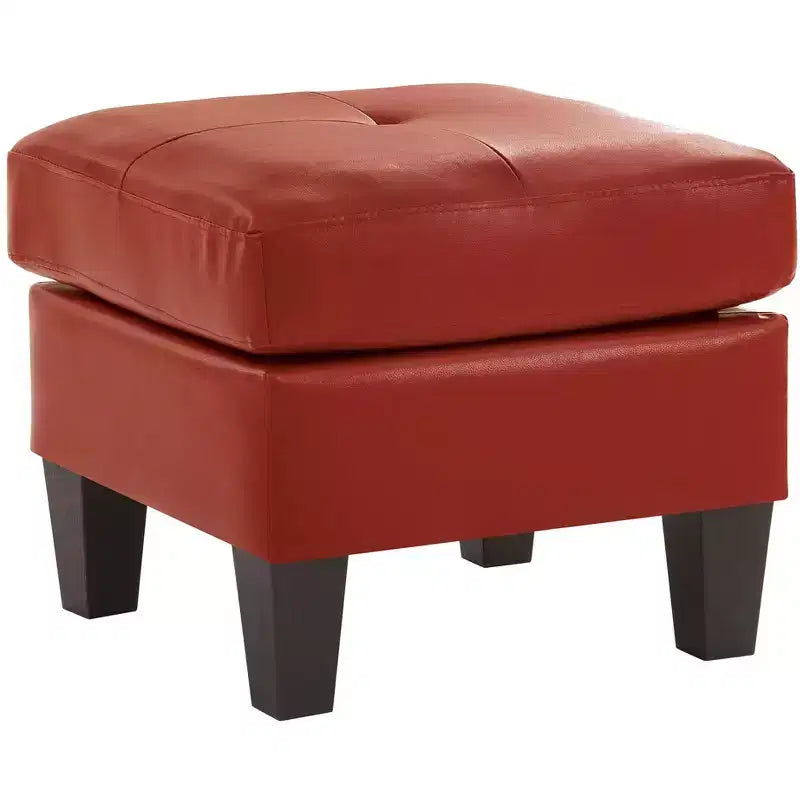 Pouf rembourré en similicuir