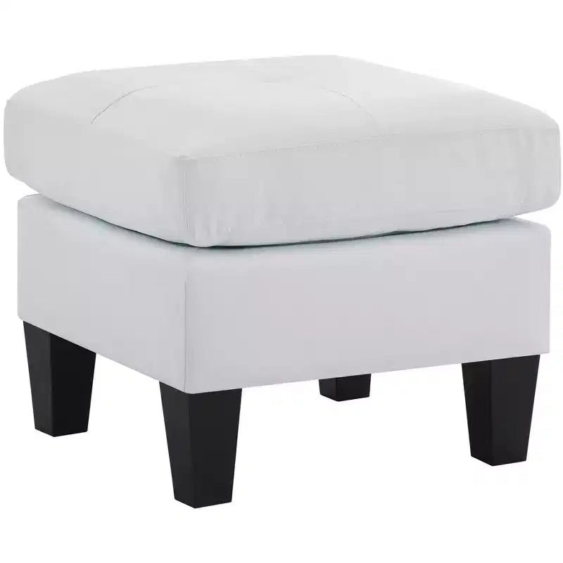 Pouf rembourré en similicuir