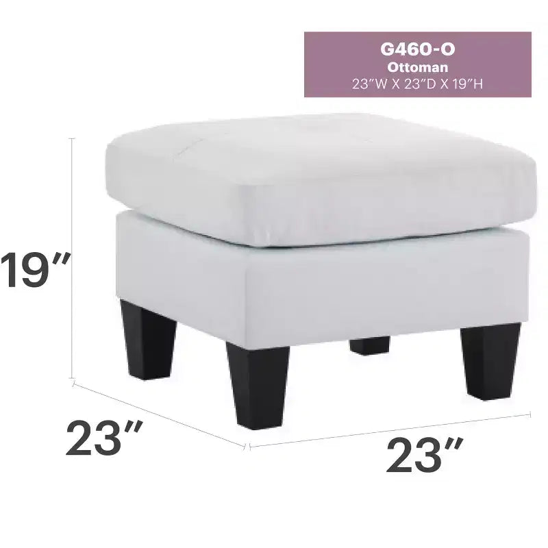 Pouf rembourré en similicuir