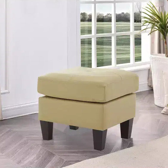 Pouf rembourré en similicuir