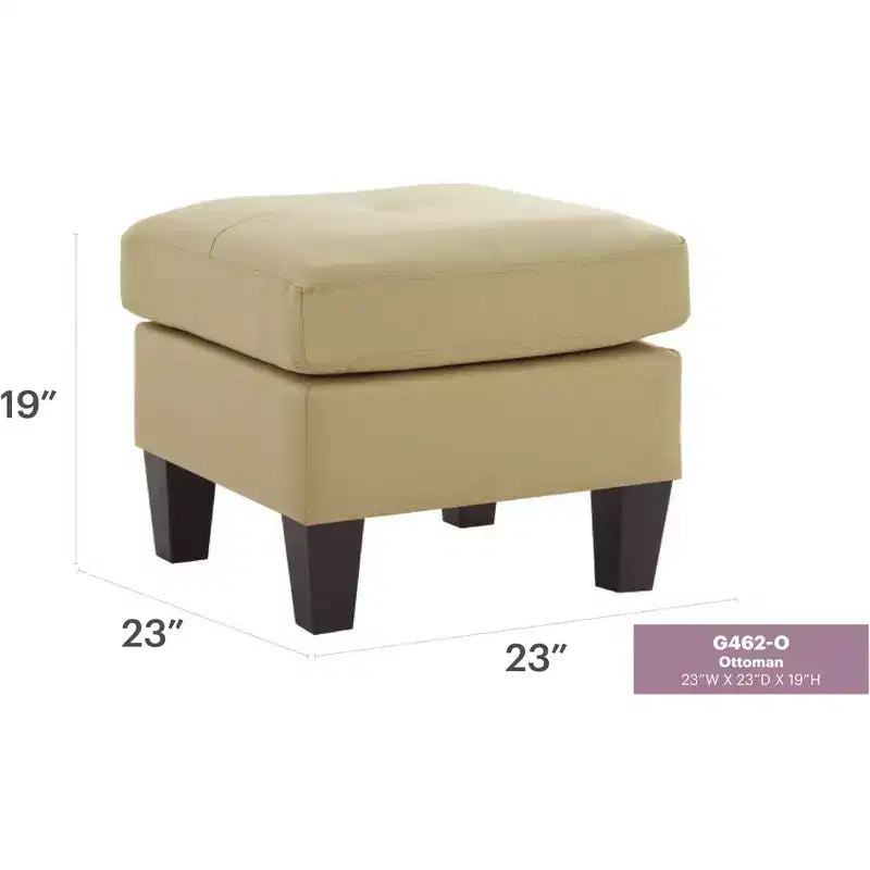 Pouf rembourré en similicuir