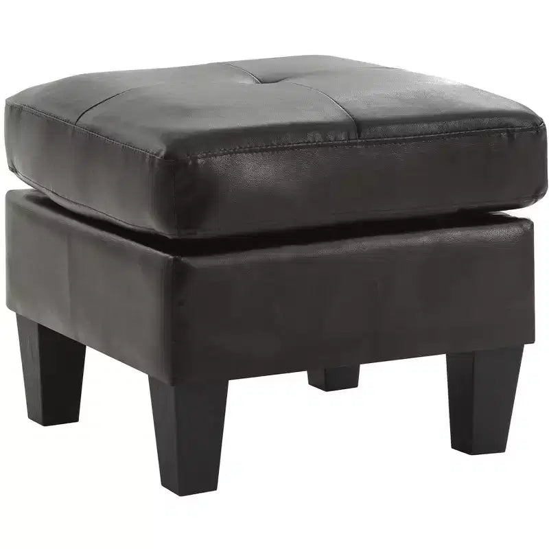 Pouf rembourré en similicuir