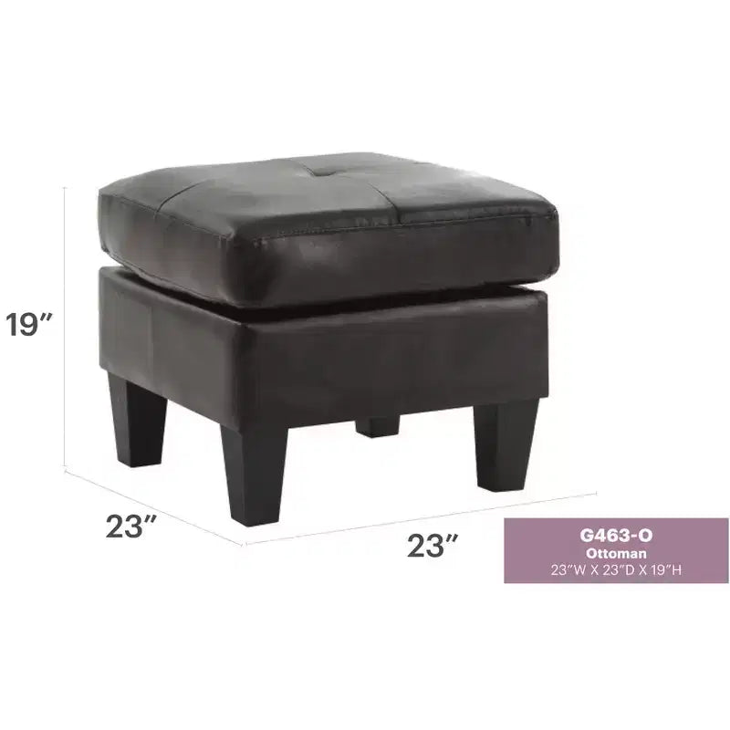 Pouf rembourré en similicuir