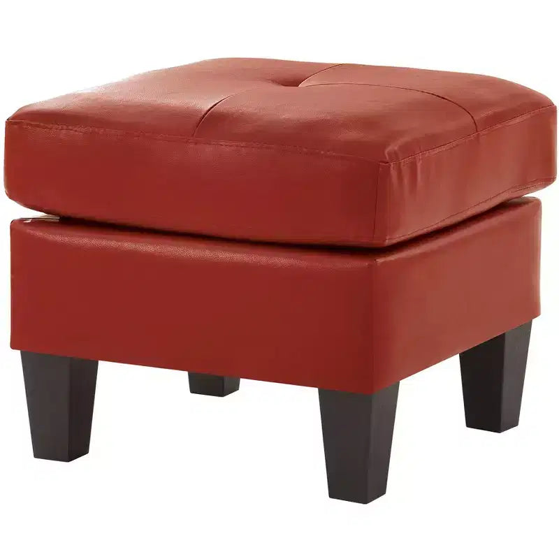 Pouf rembourré en similicuir