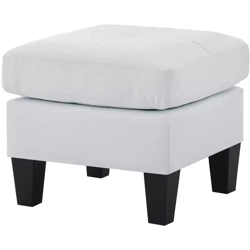 Pouf rembourré en similicuir